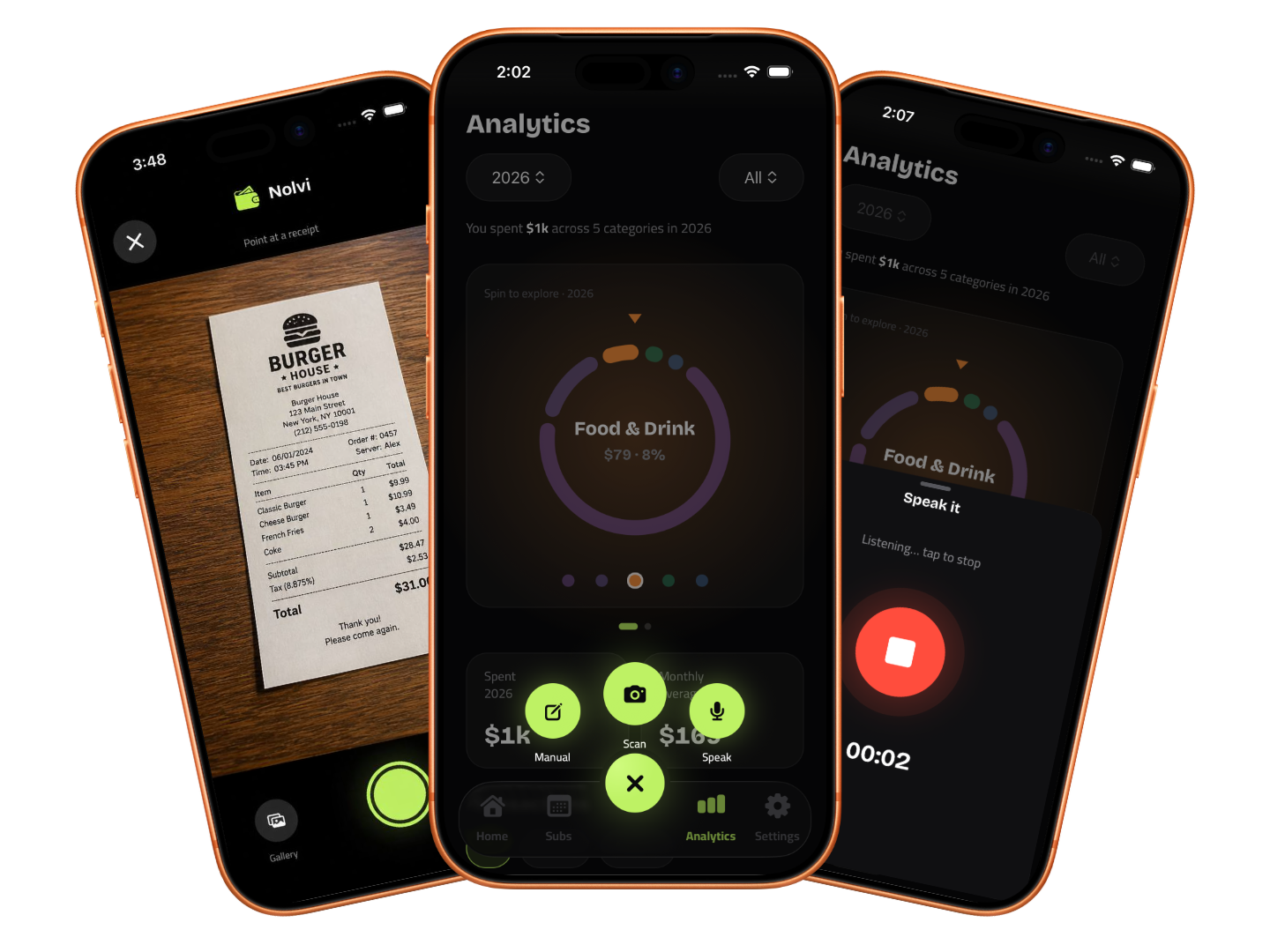 Nolvi fast capture screen